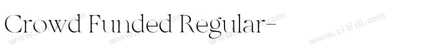 Crowd Funded Regular字体转换